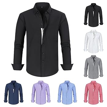 Long-Sleeve Oxford Shirt サイズ44 George Men's and Big Men's Long Sleeve Oxford Shirt, Up to